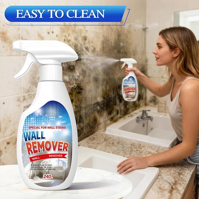 Highly Effective Removal Spray,Wall Cleaner Spray,Stain,Dust And Dirt Remover,Multi-Surface Cleaning Solution,for Wood,Tile,Fabric,Bathrooms,Kitchens - 8.12 Fl oz