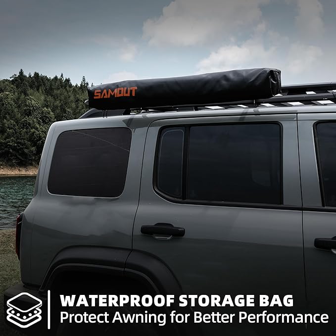 Vehicle Side Shower Room with Roof, 3.3ft x 3.3ft Privacy Shelter Restroom, Car Side Shower Room, Portable Shower Tent for Camping