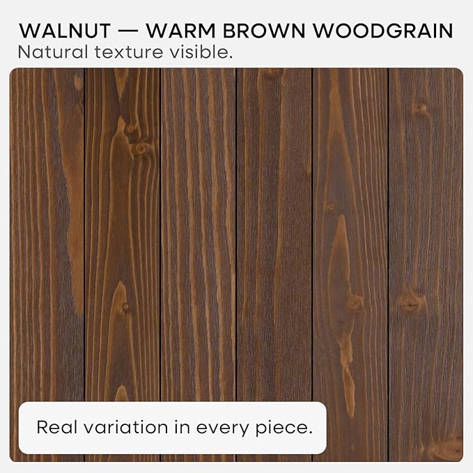 Homeforia Classic Walnut 48 inch Floating Shelf, High End Solid Real Wood Small 48inch Floating Shelves for Wall Mounted, 48in Floating Shelves, Heavy Duty Bracket, 48 X 6.5 X 1.75 inches, Set of 2