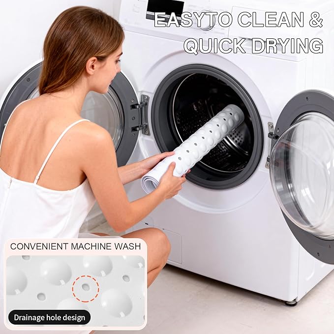 Anti-Slip Bathtub Shower mat, 20.8×20.8(Approximately 53×53cm) inch Soft Oversized Machine Washable Non-Slip Bathtub mat with Drainage Holes, Bathroom Floor Suction Cup.(1-Opaque White)