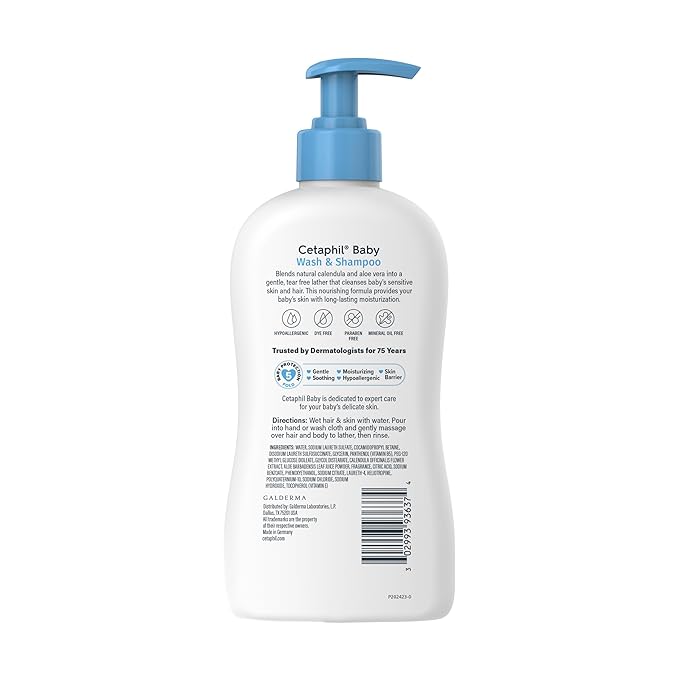 Baby Wash & Shampoo ,Tear Free, Paraben, Colorant and Mineral Oil Free, 13.5 Fl. Oz (Packaging May Vary)