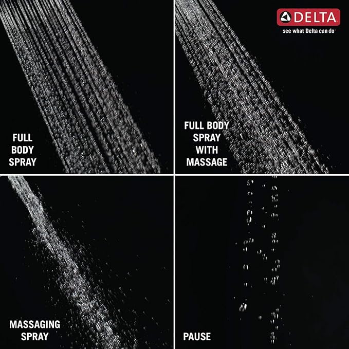 Delta Arvo 14 Series Chrome Bathtub Shower Faucet Set with In2ition 2-in-1 Dual Shower Head with Handheld Spray Combo, Valve Trim Kit, Chrome 144840-I (Valve Included)