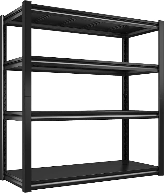 Raybee 40" W Garage Shelving, Storage Shelves 56.9" H, Metal Shelving Heavy Duty Load 1600LBS, Adjustable Metal Shelves for Storage Pantry Kitchen 40" W x 19.1" D x 56.9" H