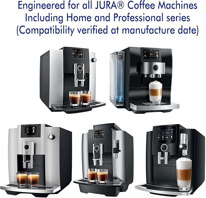 Jura Compatible Cleaning Tablets 12-Pack - Deep Clean Coffee Machine Internal Systems, Portafilter & Brew Group | Remove Oil Residue & Scale | E6/E8/S8/D6/C60/Impressa Models | Prolongs Lifespan