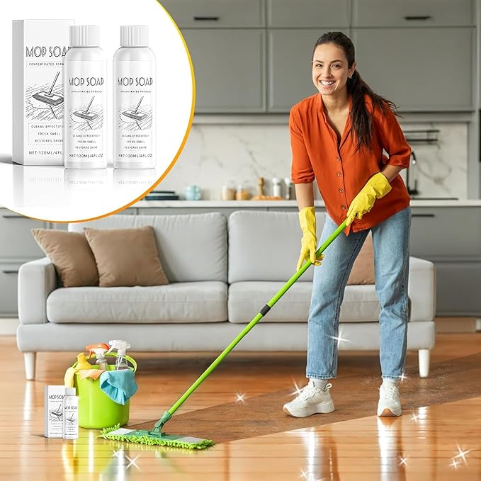 CandyTune Mop Soap for Floor Cleaning: 4PCS Fresh Scented Mop Soap, Floor Cleaner for Mopping - Multi-purpose Mop Soap Household Supplies Cleaner for Home, Bathroom 4oz