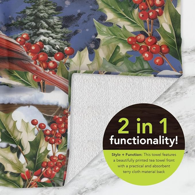 Briarwood Lane Winter Flow Cardinals Cotton Hand Towel