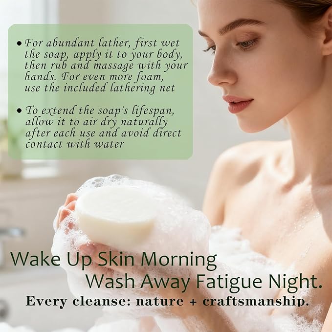 Moisturizing Soap Bar for Face & Body & Bath 3Pack 3.3Oz, with Premium Amino Acid Essential Oils, Plant Based Cold Process Cleansing Bar Soap Wash for Women and Men All Skin