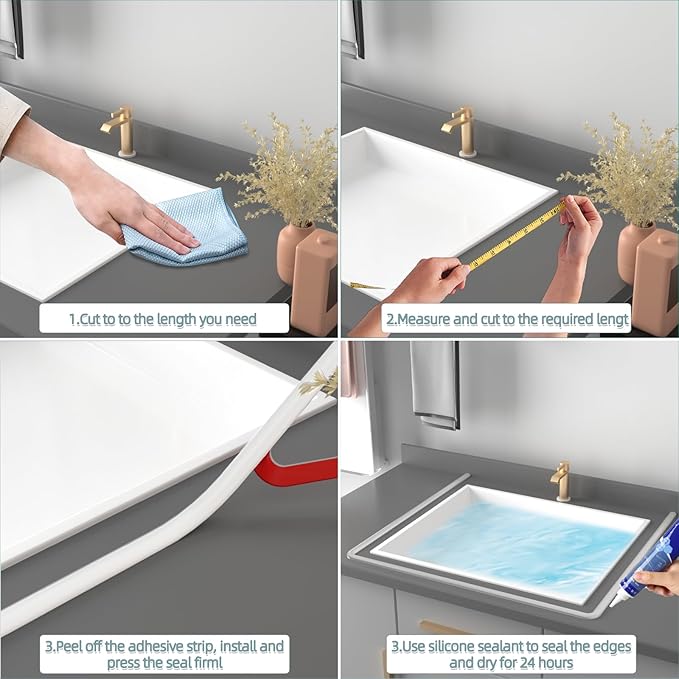 39Inch New Shower Threshold Water Dam Barrier,Collapsible Self-Adhesive Silicone Shower Water Guard for Bathroom Bathtub and Kitchen,Shower Water Blocker Suitable for Wheelchair Acces(Transparent)