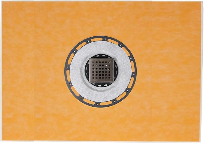 4-Inch Square Shower Drain with Bonding Flange - Durable Stainless Steel Shower Drain Flange Kit for Quick Drainage, Easy Installation, Ideal for Bathroom & Wet Area Renovations