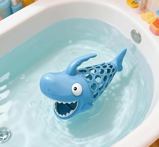 6-in-1 Shark Fishing Bath Toy for Kids - Ultimate Pool & Bathtub Fun with 1 Big Shark & 6 Colorful Fish | Educational & Durable Toy for Boys & Girls Ages 6+