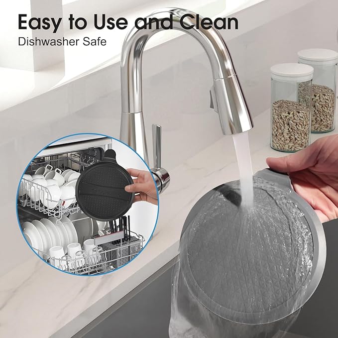 Silicone Drain Stopper for Shower & Tub,2-Pack,Shower,Sink,Bathtub,Floor Drain- Super Seal for Hair Clog Prevention,No More Leaks & Bad Smells - 5.9″x 7.3″ (Patented Product)