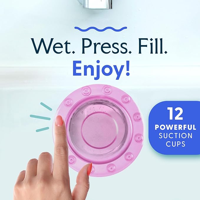 SlipX Solutions Bottomless Bath | Overflow Drain Cover for Tub | Best Gifts for Mom, Spa & Bath Accessories | Drain Block, Water Stopper Plug | Bath Essentials for Women | 4" Diameter, Pink