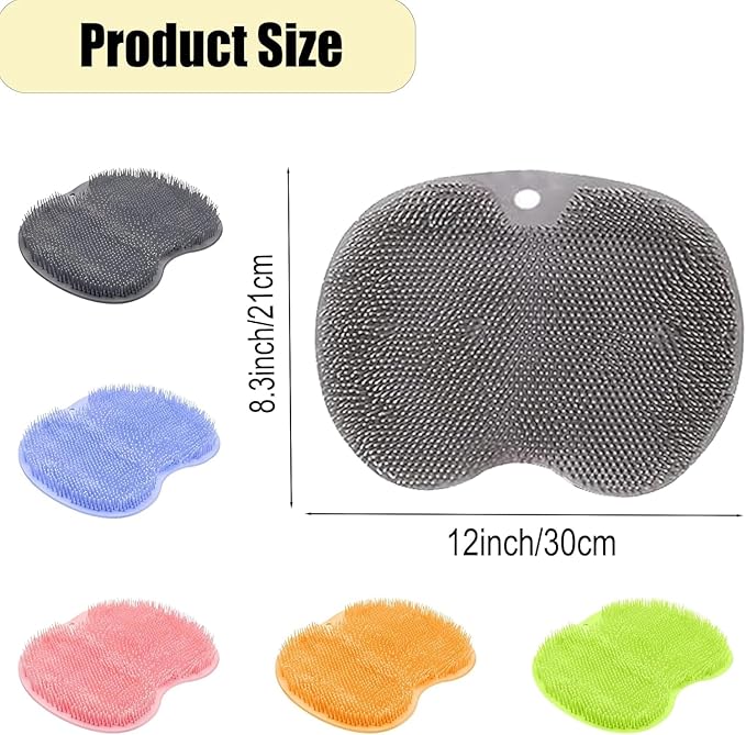Shower Foot Scrubber Mat with Non-Slip Suction Cups, Exfoliating Foot and Back Washer Pad for Bathtub and Shower Floor (Green)