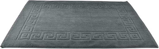 DAN RIVER Greek Cotton Bath Mats Set of 2 โ Not a Bathroom Rug, Ultra Soft, Highly Absorbent & Machine Washable Bath Mat Towel for Bathroom Floor Mat โ Durable, Quick-Dry, 21x34 Inches, Grey