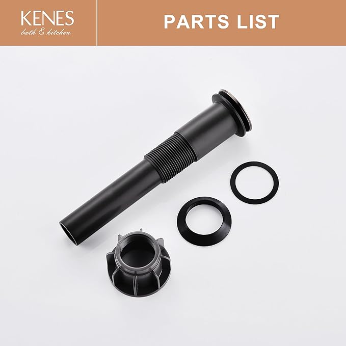 KENES Bathroom Vessel Sink Pop Up Drain Without Overflow Assembly, Lavatory Vanity Sink Drain Stopper,Anti-Clogging Drain Strainer, Brushed Nickel, KE-P300A