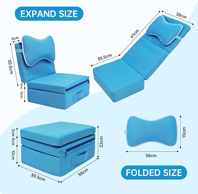Hot Tub Booster Seat for Adults, Thickened Bathtub Cushion with Backrest and Removable Bath Pillow, 3D Air Mesh Hot Tub Seat Accssories, Full Body Support for Back Pain Relief, Relaxing Spa