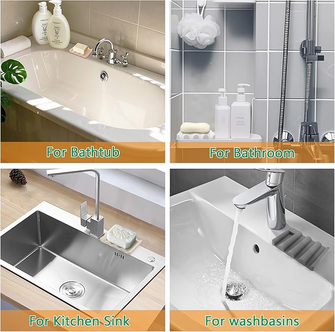 Soap Dish for Shower, Bathroom & Kitchen – Non-Slip, Self-Draining Design to Keep Soap Dry, Extend Soap Life – Easy to Clean, Compact & Durable (Pink, 2 pcs)