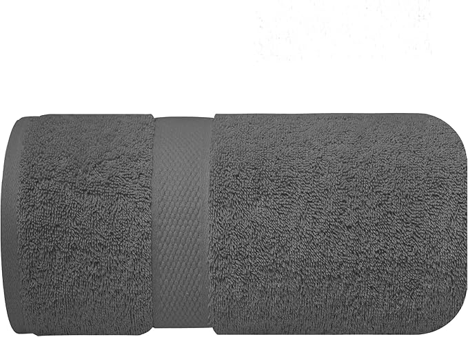 Infinitee Xclusives โ Luxury Bath Sheets Towels โ 1 Pack 600 GSM (35X70 Inches) โ 100% Ring Spun Cotton Large Bath Towels for Bathroom (Shadow Grey, Bath Sheets - Pack 1)
