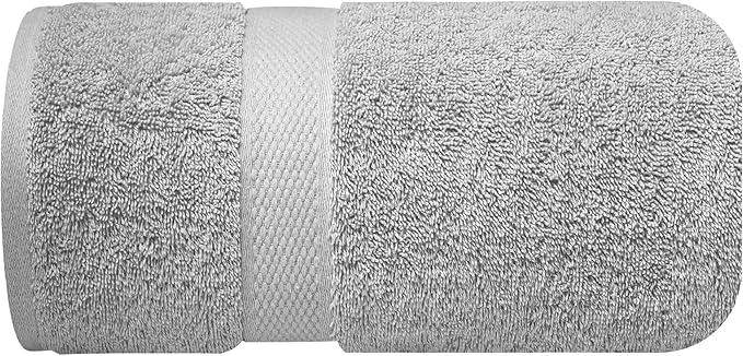 Infinitee Xclusives โ Luxury Bath Sheets Towels โ 1 Pack 600 GSM (35X70 Inches) โ 100% Ring Spun Cotton Large Bath Towels for Bathroom (Charming Grey, Bath Sheets - Pack 1)