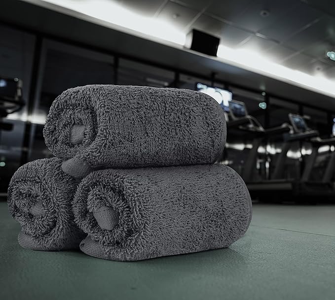 Utopia Towels 24 Pack Cotton Washcloths Set, 100% Ring Spun Cotton, Premium Quality Flannel Face Cloths, Highly Absorbent and Soft Feel Fingertip Towels, Grey, White