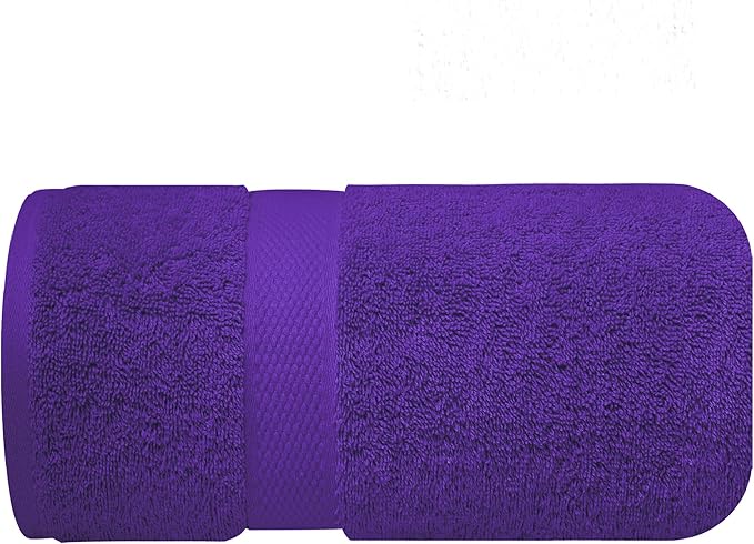 Infinitee Xclusives โ Luxury Bath Sheets Towels โ 1 Pack 600 GSM (35X70 Inches) โ 100% Ring Spun Cotton Large Bath Towels for Bathroom (Profound Purple, Bath Sheets - Pack 1)