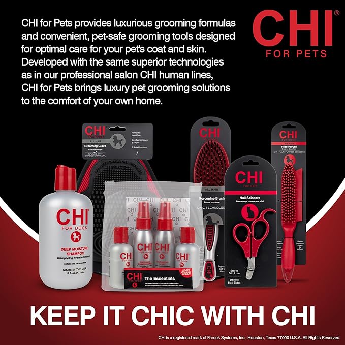 CHI for Dogs Tearless Puppy Shampoo - Gentle Dog Wash for Young Coats - Best Mild Formula for Puppies - Sulfate and Paraben Free - pH Balanced - Made in USA, 16 Fl Oz