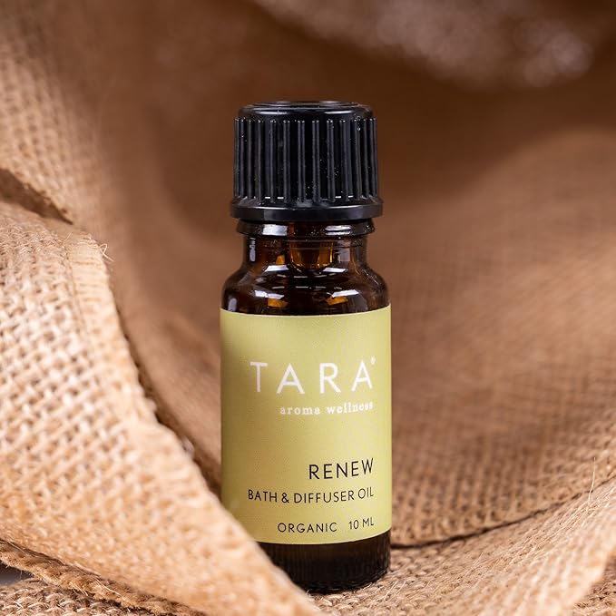 TARA Spa Therapy Renew Bath & Diffuser Oil – 100% Organic, Blended Concentrated, Aromatherapy Formula, 10ml