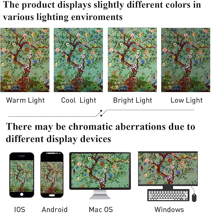 Bohemian Shower Curtain, Boho Floral Print Water Repellent Polyester Fabric for Bathroom Decor, 72×72 Inch Standard Size with 12 Hooks, Also as Room Divider