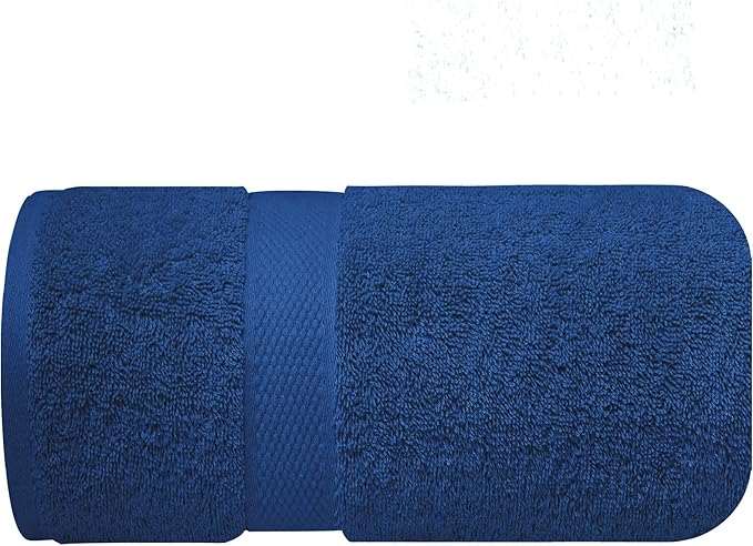 Infinitee Xclusives โ Luxury Bath Sheets Towels โ 1 Pack 600 GSM (35X70 Inches) โ 100% Ring Spun Cotton Large Bath Towels for Bathroom (Tranquil Navy, Bath Sheets - Pack 1)