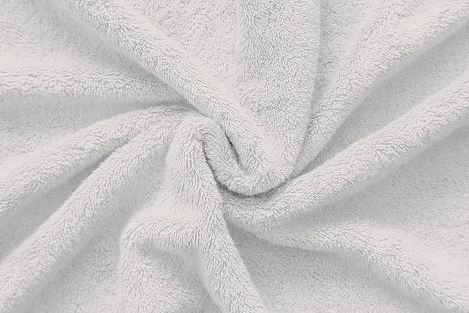 American Veteran Towel, 100% Cotton Turkish 6 Piece Towel Set, Luxury Towels Set of 6 for Bathroom Essentials, 2 Bath Towels 2 Hand Towels 2 Washcloths, Silver Grey