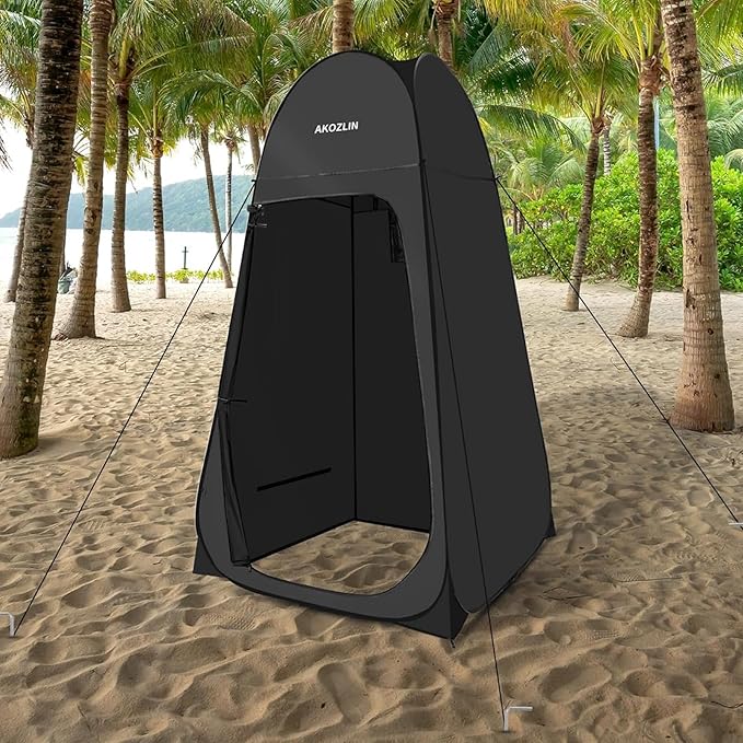 AKOZLIN Portable Pop Up Shower Tent Instant Privacy Dressing Changing Tent Outdoor Shower Room Camp Toilet Tent
