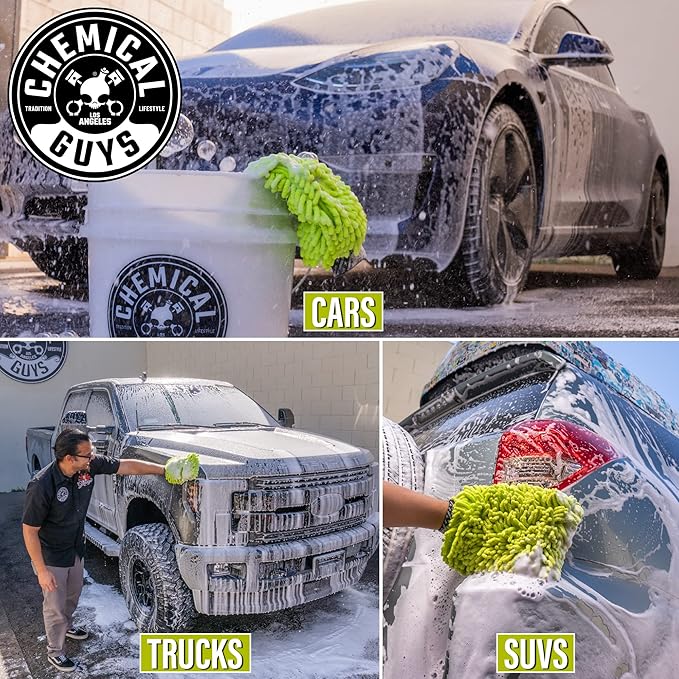 Chemical Guys Premium Microfiber Towel and Scratch-Free Microfiber Wash Mitt Bundle (6-Pack)