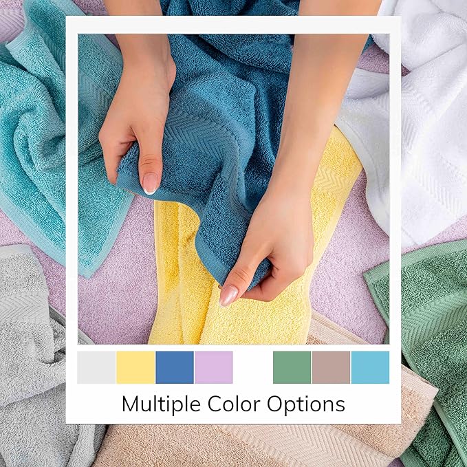 TEXTILOM 6 Pcs Bath Towel Set – Hotel and Spa Quality & Soft & Absorbent & Quick Dry Bath Towels for Bathroom –100% Turkish Cotton Bathroom Towels Set (2 Bath Towels,2 Hand Towels,2 Washcloths)-Navy