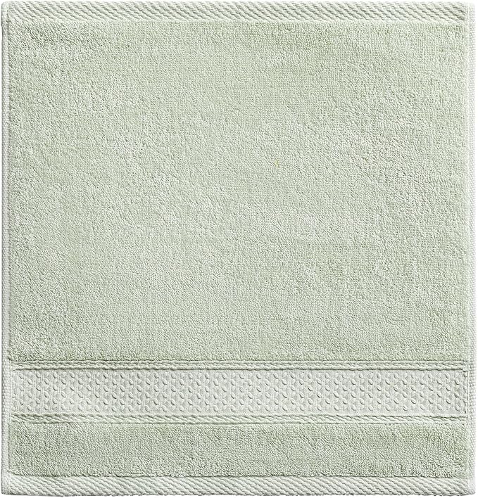 6 Pack 100% Cotton Washcloths Set, Highly Absorbent and Soft Feel Fingertip Towels, 13 x 13 in Quick Dry Face Cloths