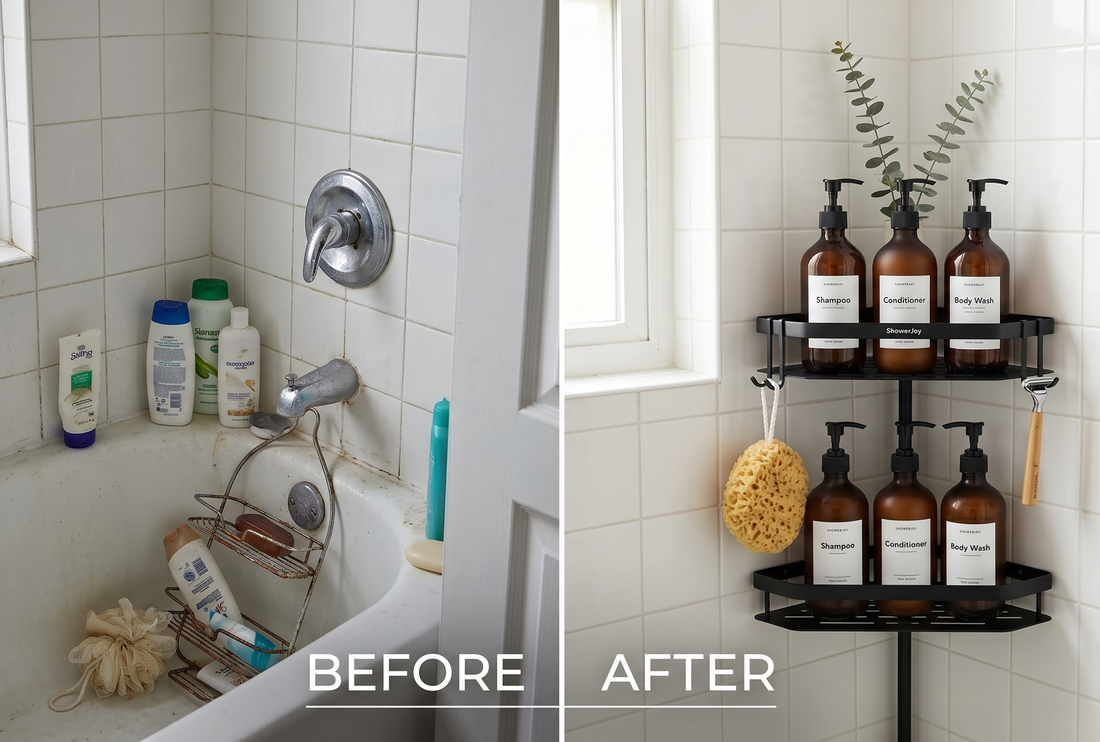 From Chaos to Calm: Before and After Shower Organization Inspo