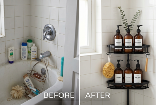 From Chaos to Calm: Before and After Shower Organization Inspo