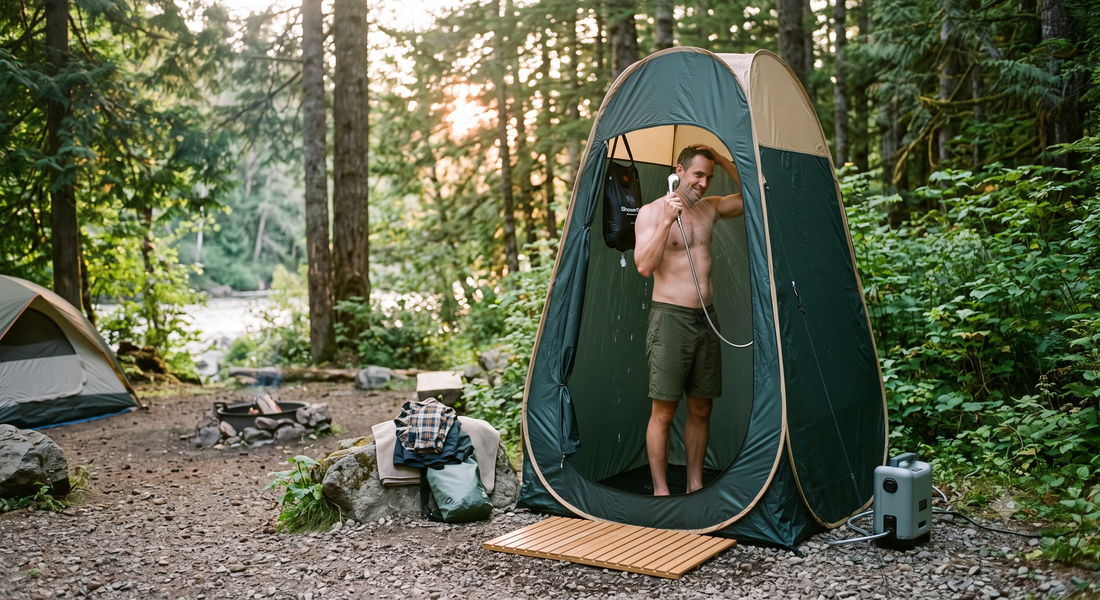 How to Set Up the Perfect Outdoor Shower Station at Your Campsite