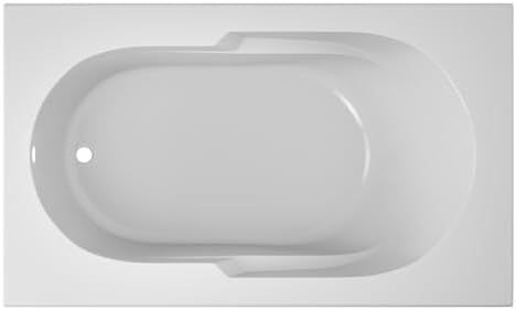 Jacuzzi SIGNATURE Acrylic Drop-In Bathtub, Soaking Sanctuary, Slip Resistant, Right Drain Placement, 60" (L) x 36" (W), Rectangle, 3-Tile Flange, White