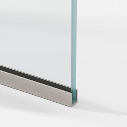 Royalty Fixed Shower Screen - 36" x 78" Frameless 3/8" Clear Tempered Glass Panel with Hardware - Easy Clean Smart Guard Coating - Minimalist Modern Design for Bathroom - Brushed Gold