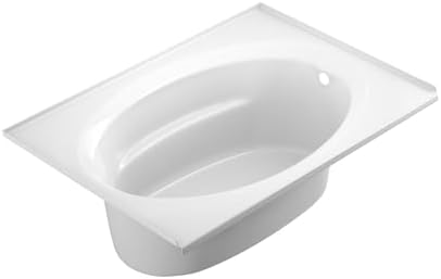 Jacuzzi SIGNATURE Acrylic Drop-In Bathtub, Jet Massage Tub, Slip Resistant, Right Drain Placement, 60" (L) x 42" (W), Oval In Rectangle, Oyster