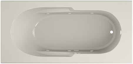 Jacuzzi SIGNATURE Acrylic Drop-In Bathtub, Jet Massage Tub, Slip Resistant, Right Drain Placement, 72" (L) x 36" (W), Rectangle, Oyster