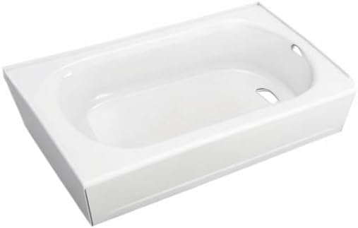 American Standard 2391202.011 Princeton 60 in. x 30 in. Americast Apron-Front Bathtub with Right Hand Drain, Arctic
