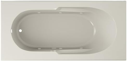 Jacuzzi SIGNATURE Acrylic Drop-In Bathtub, Soaking Sanctuary, Slip Resistant, Left Drain Placement, 72" (L) x 36" (W), Rectangle, 3-Tile Flange, Oyster