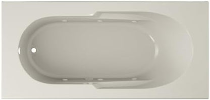 Jacuzzi SIGNATURE Acrylic Drop-In Bathtub, Soaking Sanctuary, Slip Resistant, Left Drain Placement, 72" (L) x 36" (W), Rectangle, 3-Tile Flange, Oyster