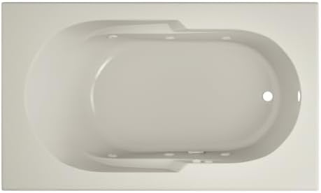 Jacuzzi SIGNATURE Acrylic Drop-In Bathtub, Soaking Sanctuary, Slip Resistant, Right Drain Placement, 60" (L) x 36" (W), Rectangle, 3-Tile Flange, Oyster