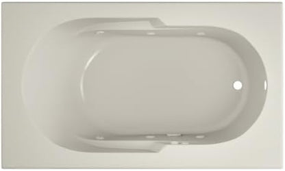Jacuzzi SIGNATURE Acrylic Drop-In Bathtub, Soaking Sanctuary, Slip Resistant, Right Drain Placement, 60" (L) x 36" (W), Rectangle, 3-Tile Flange, Oyster