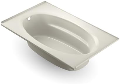 Jacuzzi SIGNATURE Acrylic Drop-In Bathtub, Soaking Sanctuary, Slip Resistant, Right Drain Placement, 72" (L) x 42" (W), Oval In Rectangle, 3-Tile Flange, Oyster