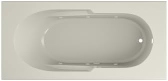 Jacuzzi SIGNATURE Acrylic Drop-In Bathtub, Jet Massage Tub, Slip Resistant, Right Drain Placement, 72" (L) x 36" (W), Rectangle, Oyster