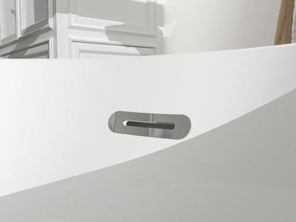 67 Inch Acrylic Freestanding Bathtub, Bathtub with Matte Drain and Overflow, Modern Square Tub with Deep Ergonomic Design and Double-Walled Insulation, Double-Walled Insulation, cUPC Certified