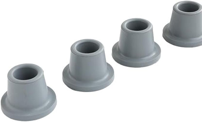 Shower Chair Tips Replacement Heavy Duty 4 Pack, Gray, Inner ID 1'' Rubber Tips for Bath Chair, Shower Stool and Tub Transfer Bench, Non Slip Leg Tips Rubber Feet (1'' (4 Pack))